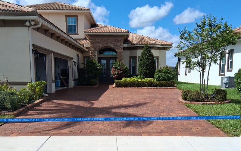 after paver sealing from a buff and beyond