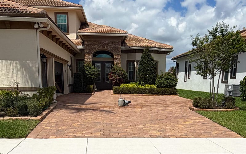 before paver sealing from a buff and beyond